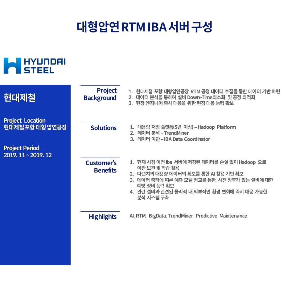 Big Data - 대형압연 RTM IBA 서버 구성