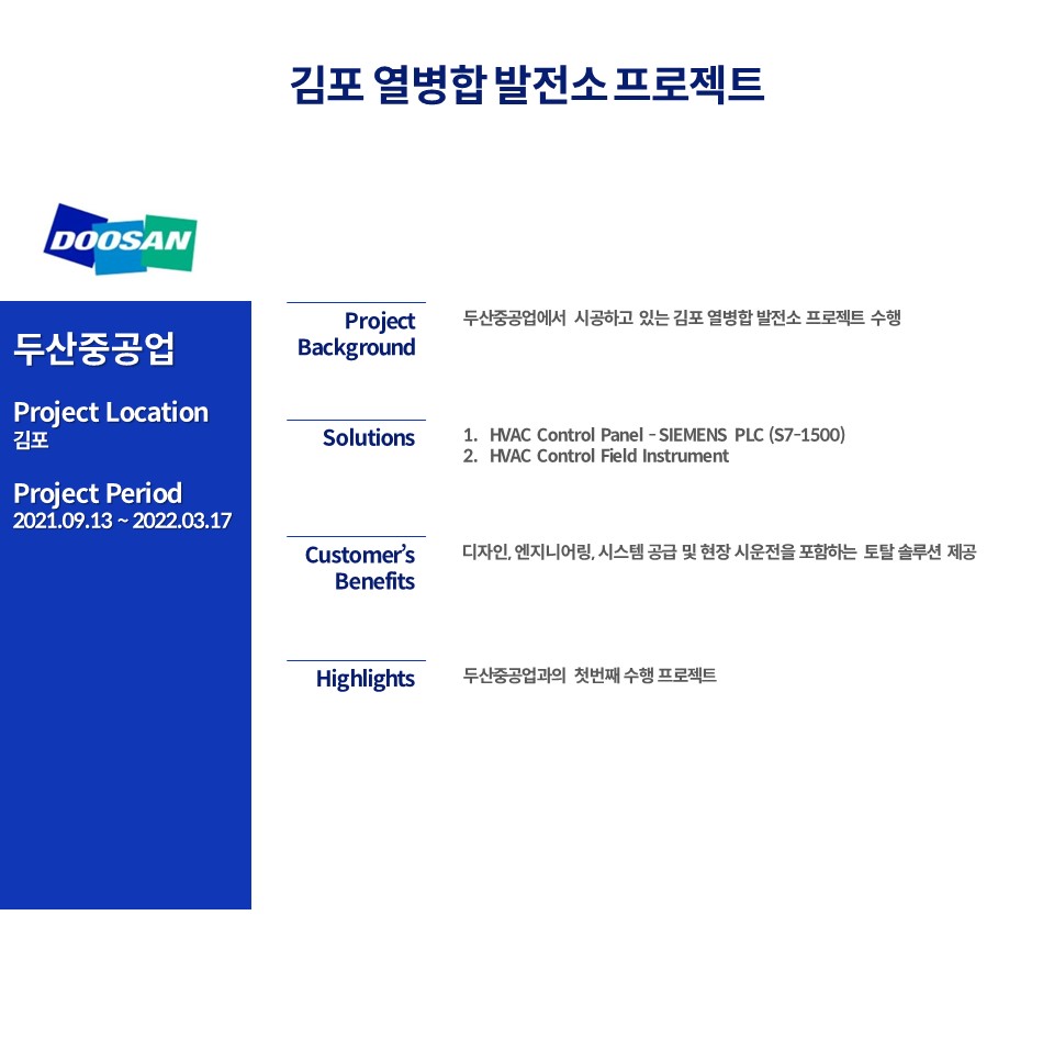 김포 열병합 발전소 수행 프로젝트